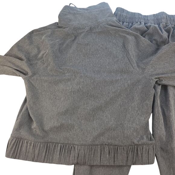 Gray Tracksuit Womens Small Calvin Klein Lightweight Sweater Full Zip Joggers - Picture 7 of 16